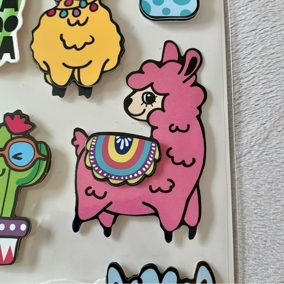 Crafter’s Square Colorful Pop Up Stickers Trio Package Set Sloth Llama Birds - Picture 10 of 15